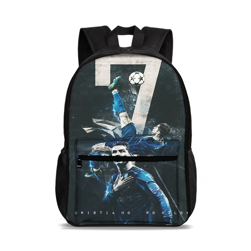 Ronaldo Sport Mochila 47cm/18.5inch Large Capacity CR Backpack School Supplies Football Star School Bag for Boys Girls Best Gift 3