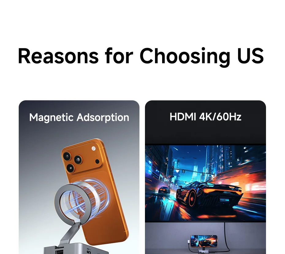 Hagibis Magnetic Stand USB-C Hub with M.2 SSD CMC10