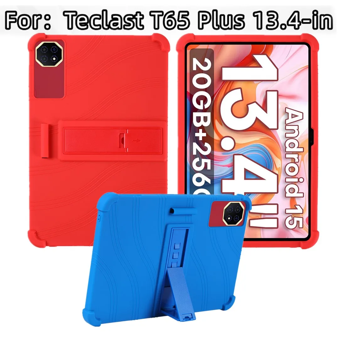Shockproof Silicone Tablet Protective Case with Stand - Multi-Color Cover