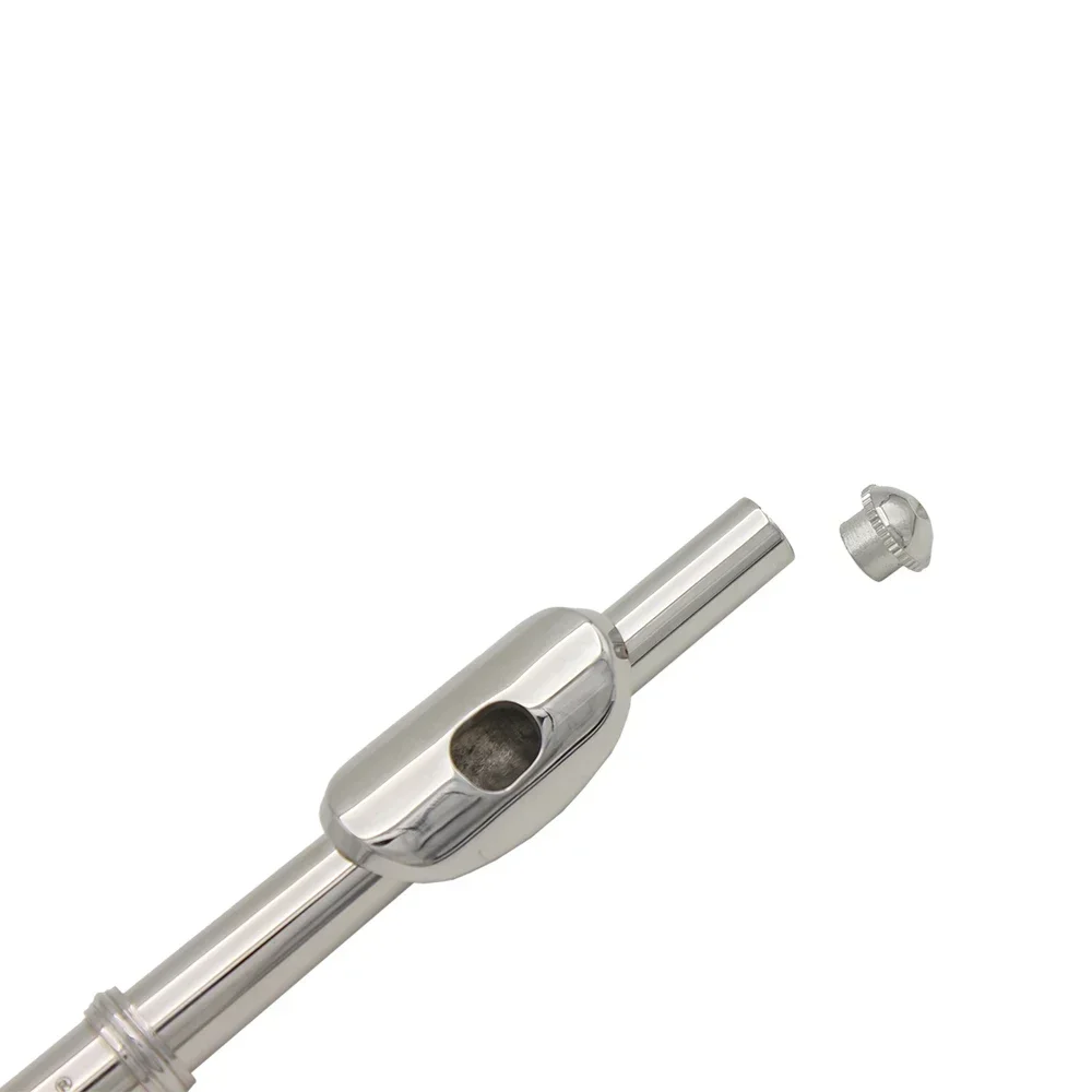  SLADE Silvery Piccolo Flute C Key Half-size Silvery Flute Instrument with Case Cleaning Cloth Parts Cupronickel Piccolo