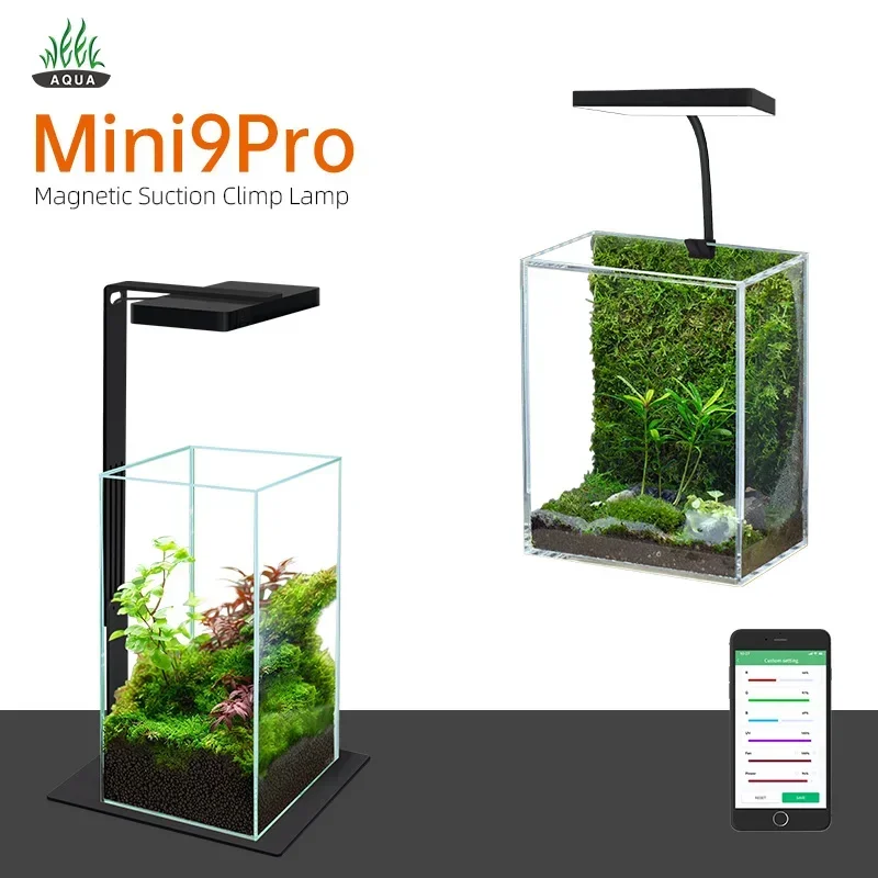 WEEK AQUA Mini 9 Pro USB Nano Aquarium Light Plant Grow Full