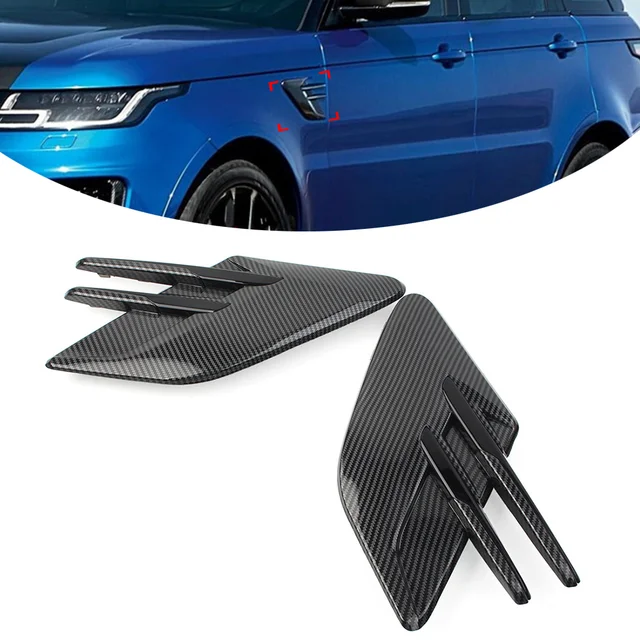 For Range Rover Sport 2018-2022 – 4PC Side Vent Air Flow Covers, Silver ABS, Adds Style & Improves Airflow