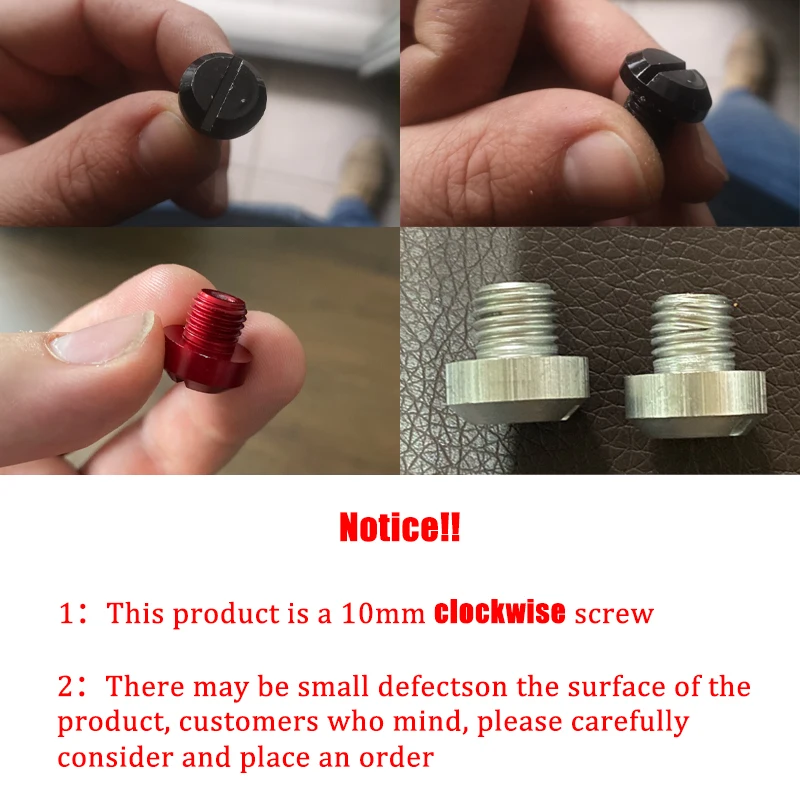 Motorcycle Mirror Plugs 2Pcs Mototcycle Clockwise M10 * 1.25 Mirror Hole Plug Screw For KTM Honda Yamaha Kawasaki Suzuki Car Accessories Mirror Hole Screw