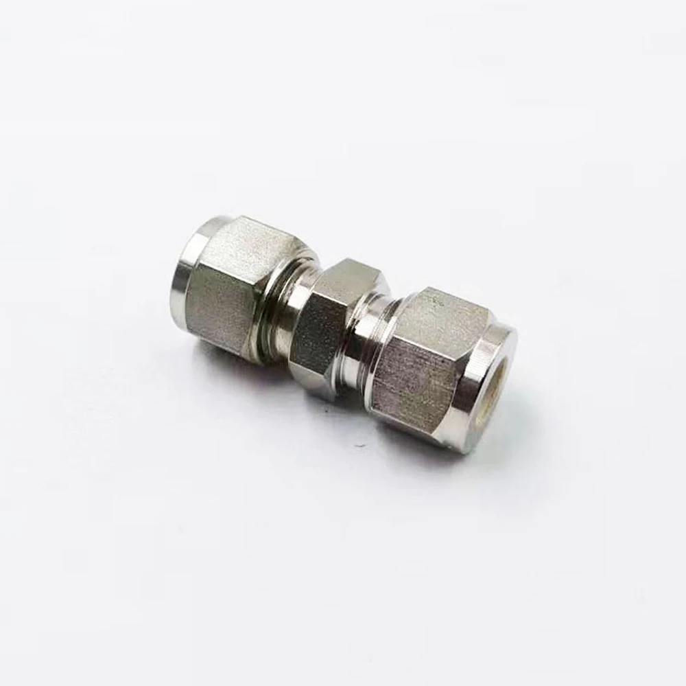 SS-8M0-6, Stainless Steel Tube Fitting, Union, 8mm Tube OD, Can Combination with Swagelok.
