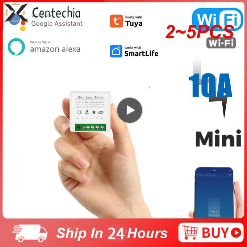 

Умный мини-выключатель Tuya 16 А с поддержкой Wi-Fi, 2-5 шт.