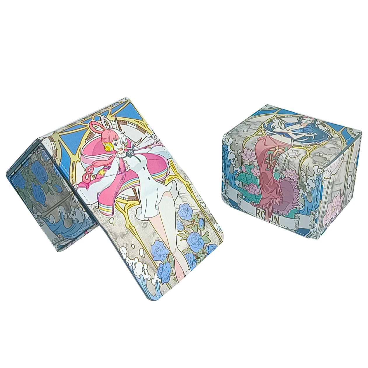 Anime One Piece Uta Robin Nami Figures Deck Box Yugioh TCG OCG