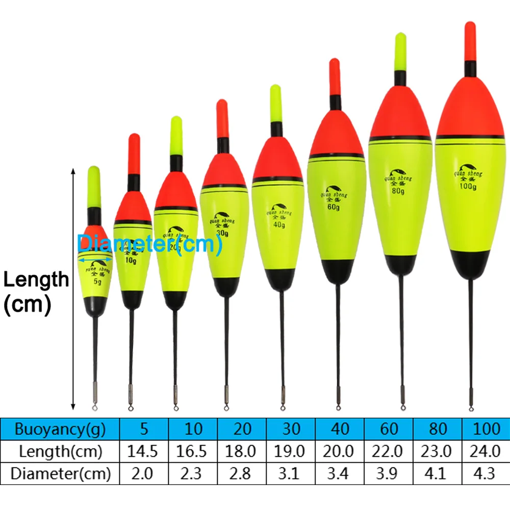 Fishing Float Light 5g 100g Buoyancy EVA USB Charger CR425 Battery Lamp Tackle Ocean Rock Pesca Gear Day Night LED Vertical Buoy
