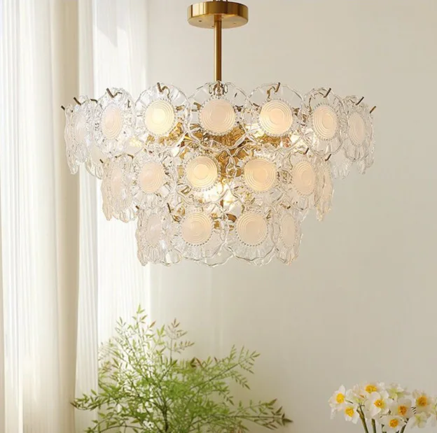 French style medieval living room pendant light luxury jewelry crystal master bedroom dining room light modern minimalist new