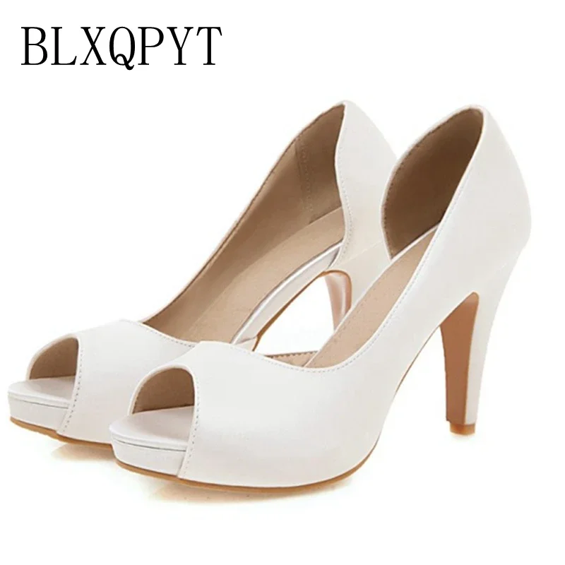 

BLXQPYT New Gladiator Sandals Women Sexy fashion 33-44 size Lady Shoes High Heel 9cm Women Pumps wedding Party shoes 7468