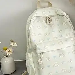 Zaino stampato con gatto simpatico cartone animato Zaino per studenti di grande capacità Borsa da viaggio portatile alla moda delicata per regali - immagine 2
