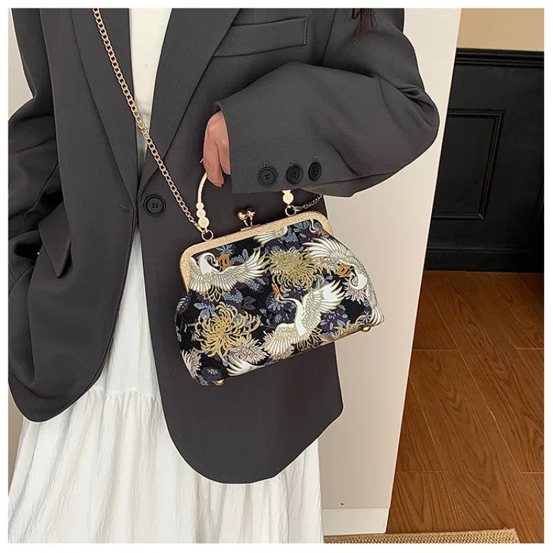 Silk Embroidery National Style Crossbody Bag - Women's Fashion Handbag