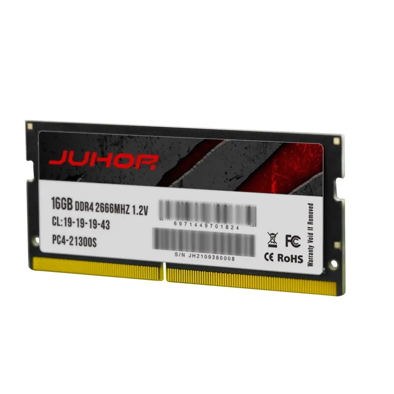 JUHOR Memoria Ram DDR4 8GB 16GB 2666mhz 3200mhz DDR3 8GB 1600mhz Sodimm Notebook Wysokowydajna pamięć do laptopa