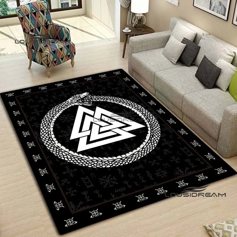 

Viking Rugs and carpets 3D Printing Nordic warrior Home Decoration living room Bedroom entrance Large area soft carpet