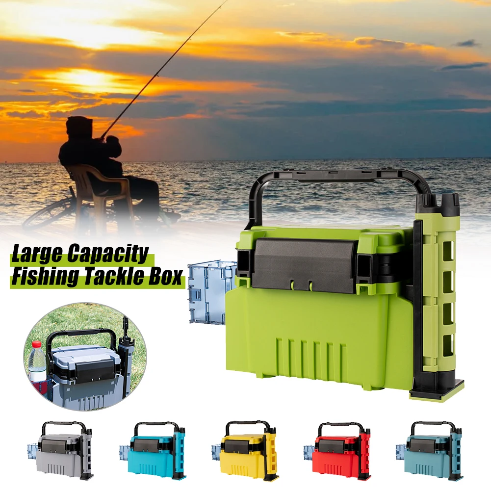 Fishing Gear Tackle Box with Dividers Organizer Case Storage Tray Fishing  Case