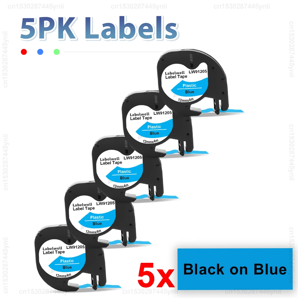 5PK Black on Blue