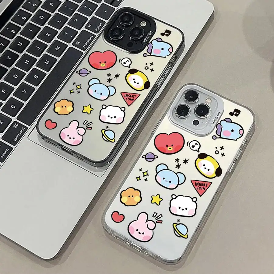 Cartoon BT Cute 21 Phone Case for iPhone 14 15 16 Plus