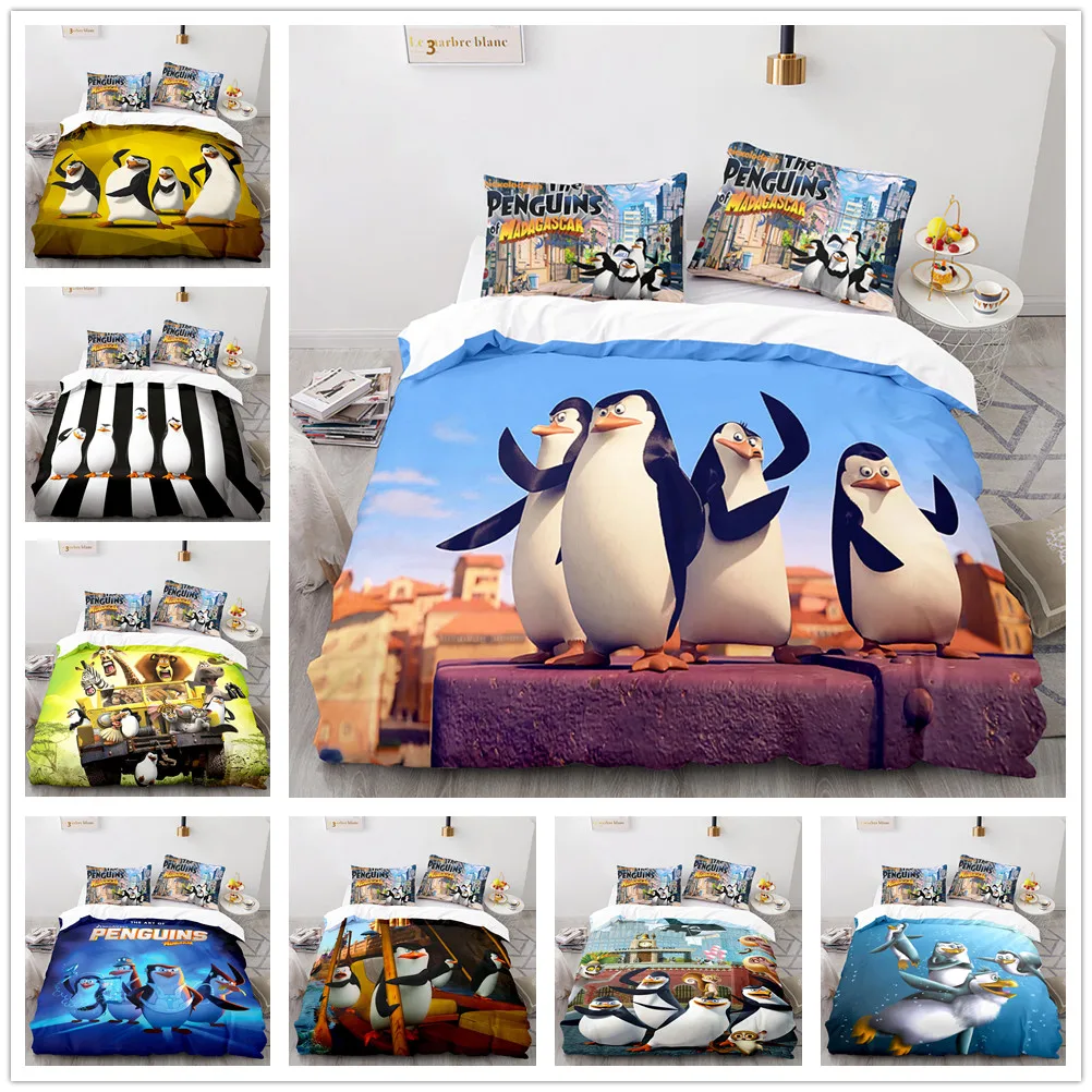 Penguins Skipper Home Textile Pillow Case 3D Bed Linen Duvet Covers  Comforter Bedding Sets Bed Set Home Decor Bedding| | - AliExpress
