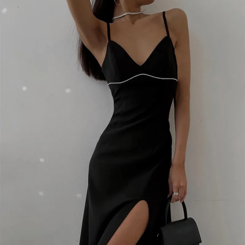 

Explosive black hot diamond elegant little dress