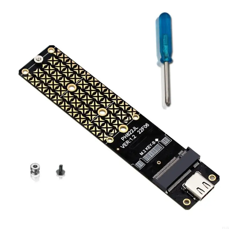P9JB M.2 USB 3.2 Adapter M.2 B Key Type C Hard Drive Converters 10Gbps Solid States Disk for 2230/2242/2260/2280