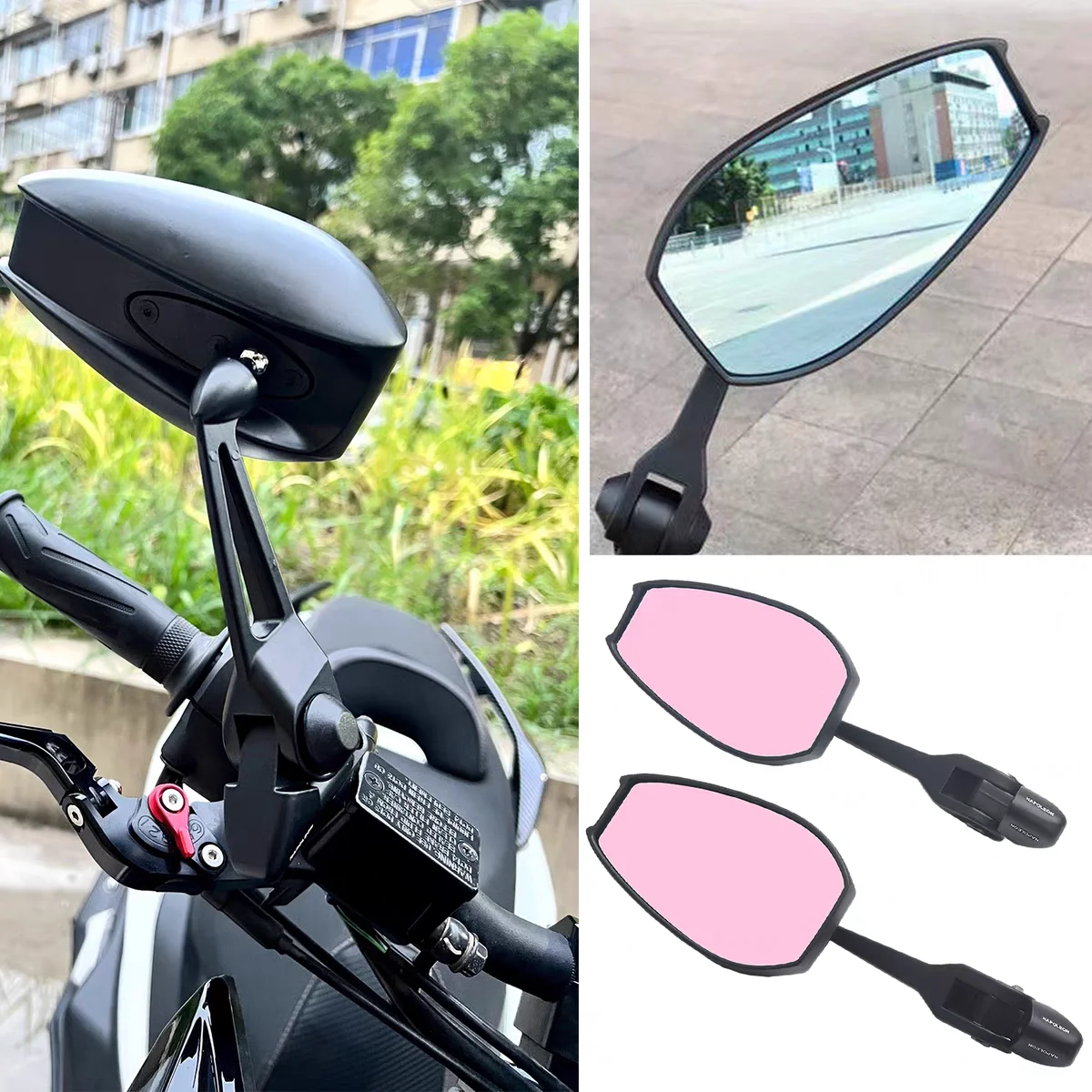 혼다 MSX125 GROM MSX 125 오토바이 백미러 스쿠터용, E-Bike 백미러, 8mm, 10mm