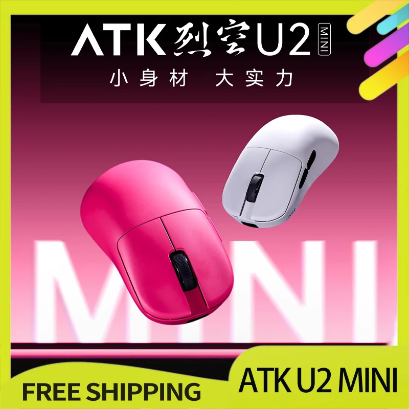 New Atk U2 /U2 Mini Mouse Tri Mode 8k Lightweight Bluetooth Mouse