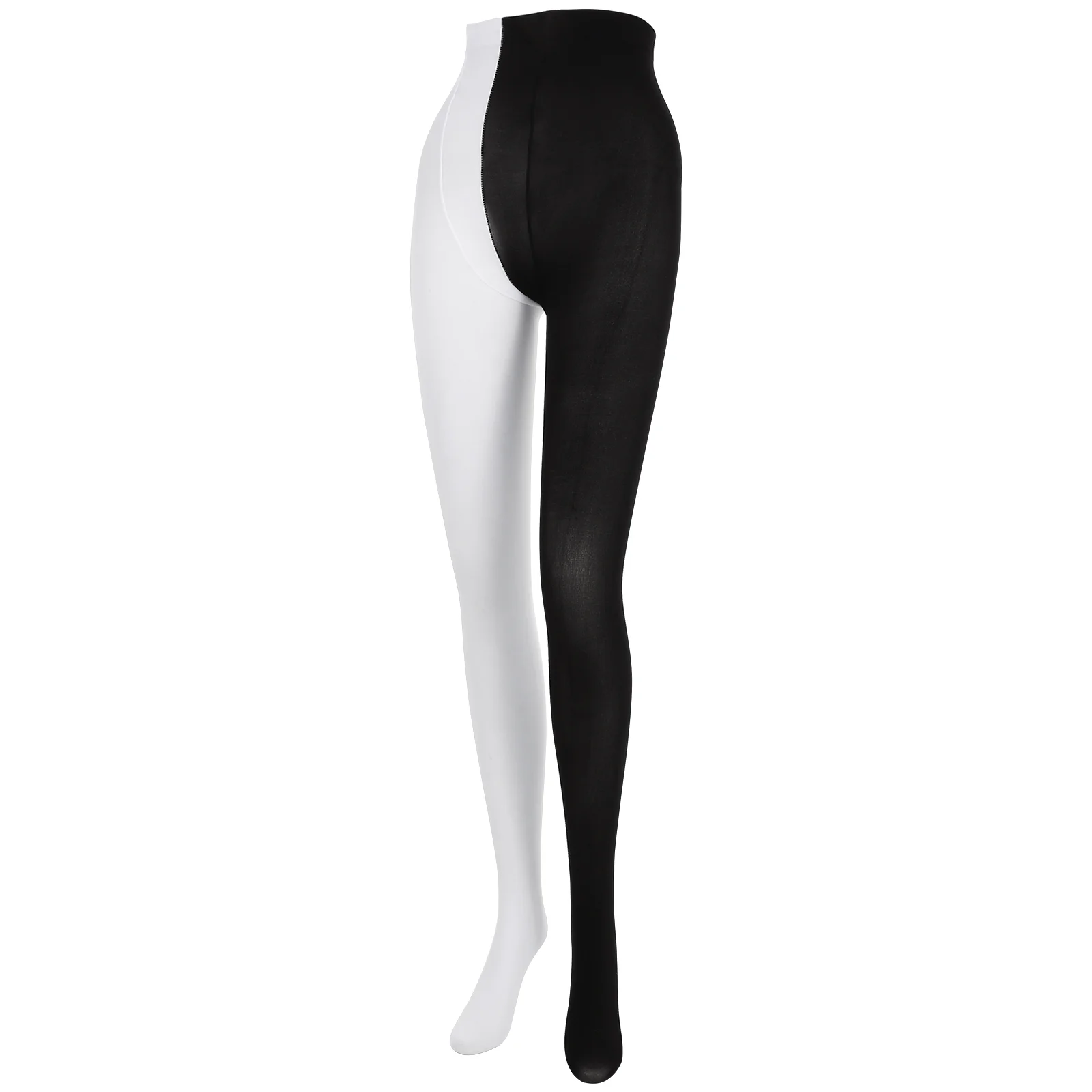 Mode weiße Spitze Top Farbe ab Spleiß links rechts-freie Größe (schwarz und weiß)