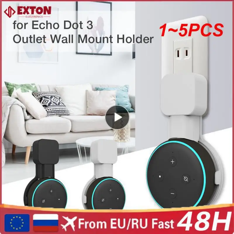 1 ~ 5Pcs Presa Supporto Per Montaggio A Parete Gancio Per Amazon Alexa Echo Dot 3Rd Gen Lavoro Per Amazon Echo Dot 3 Custodia Plug In Camera Da Letto