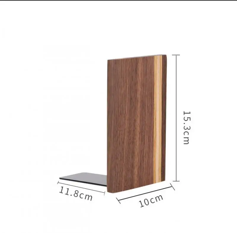 TILISMA - Serre-Livres en Bois Faits à la Main - Serre-Livres décoratifs  pour étagères - Porte-Livres Robustes pour Les Livres Lourds - Noyer