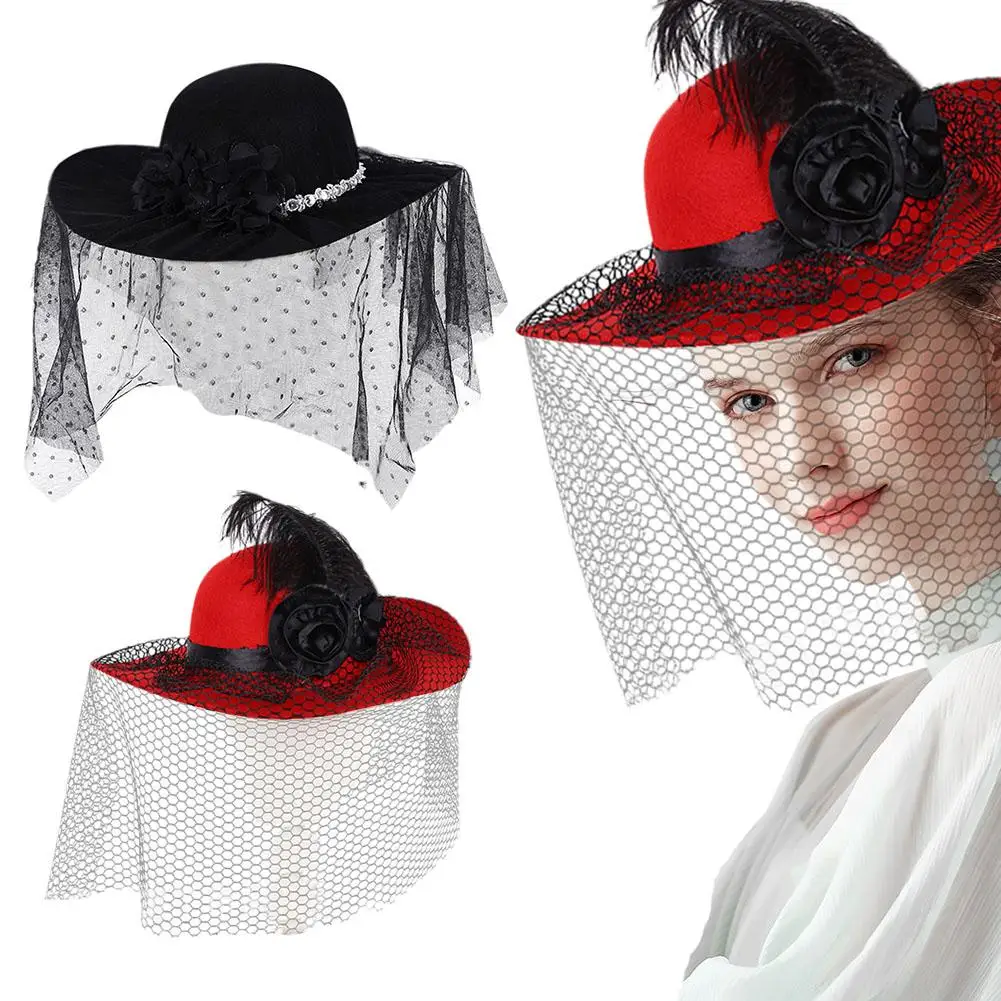 Feather Floral Vintage Felt Hat