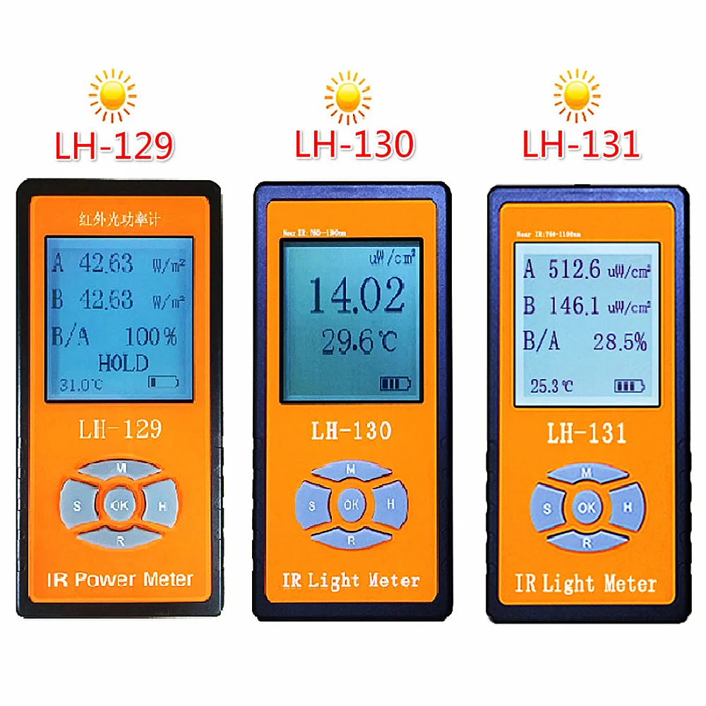 LH-130 Infrared Light Irradiance Power Meter Tester Measurement 760-1100nm 