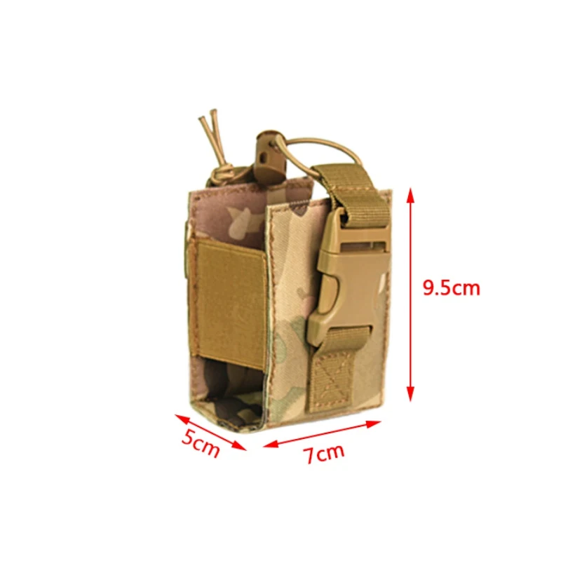2022 Tactical Radio Pouch Hunting Walkie Talkie Holder Interphone Hanging Bag Military Molle Nylon Magazine Pouch Pocket Caza - Image 2