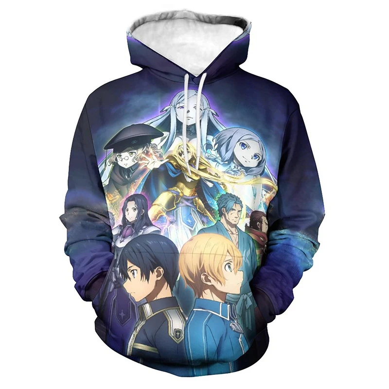 

Anime Sword Art Online 3D Print Tops Cartoon Printed Hoodies Men Women Children Fashion Cool Swearshirts Casual Boy Girl Kids