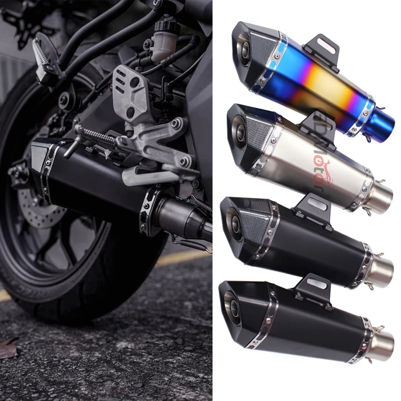 Slip On For FZ1 R6 R15 R3 Z650 Z800 ER6N RC390 CBR1000RR Z900 PCX125 S1000RR R11 Motorcycle Exhaust Modified Escape Moto