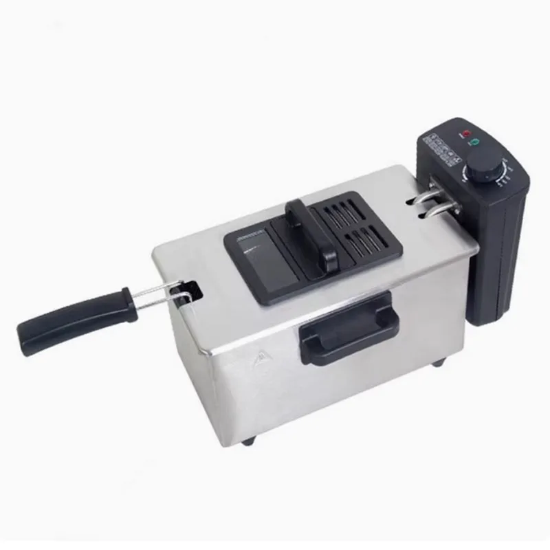 220V electric frying pan 3L French fries oil hot pot fried chicken grill adjustable constant temperature oven