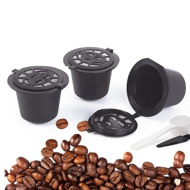 5 Capsule Nespresso Riutilizzabili Filtro Per Capsule Di Caffè Ricaricabile Con Macchine Da Caffè Nespresso Con Spazzola Per Cucchiaio Da Caffè