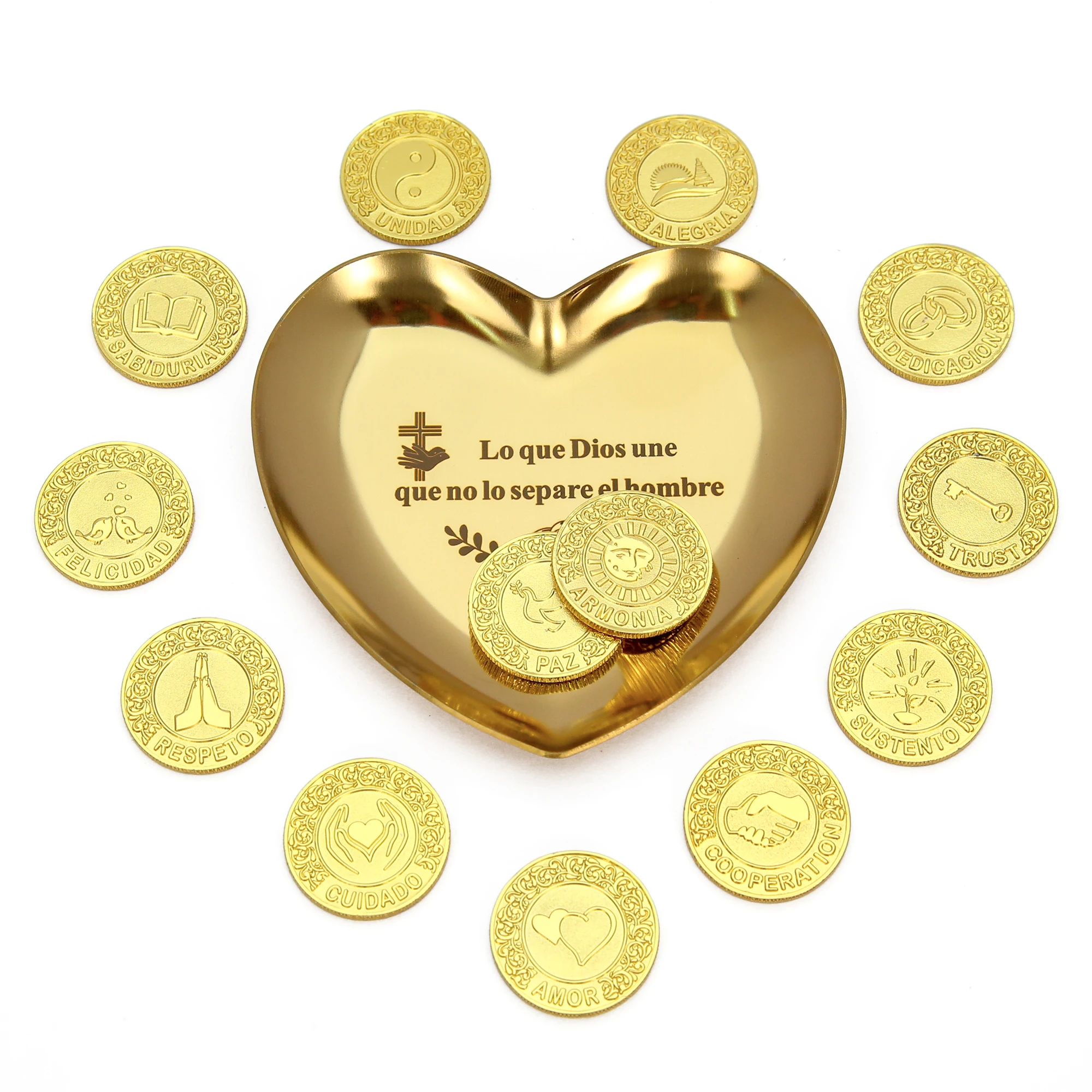 Monedas de la unidad de Arrhae español Para boda, conjunto de Arras Para  Boda Catolica, ceremonia, regalos de Boda católica - AliExpress, image size:2000x2000