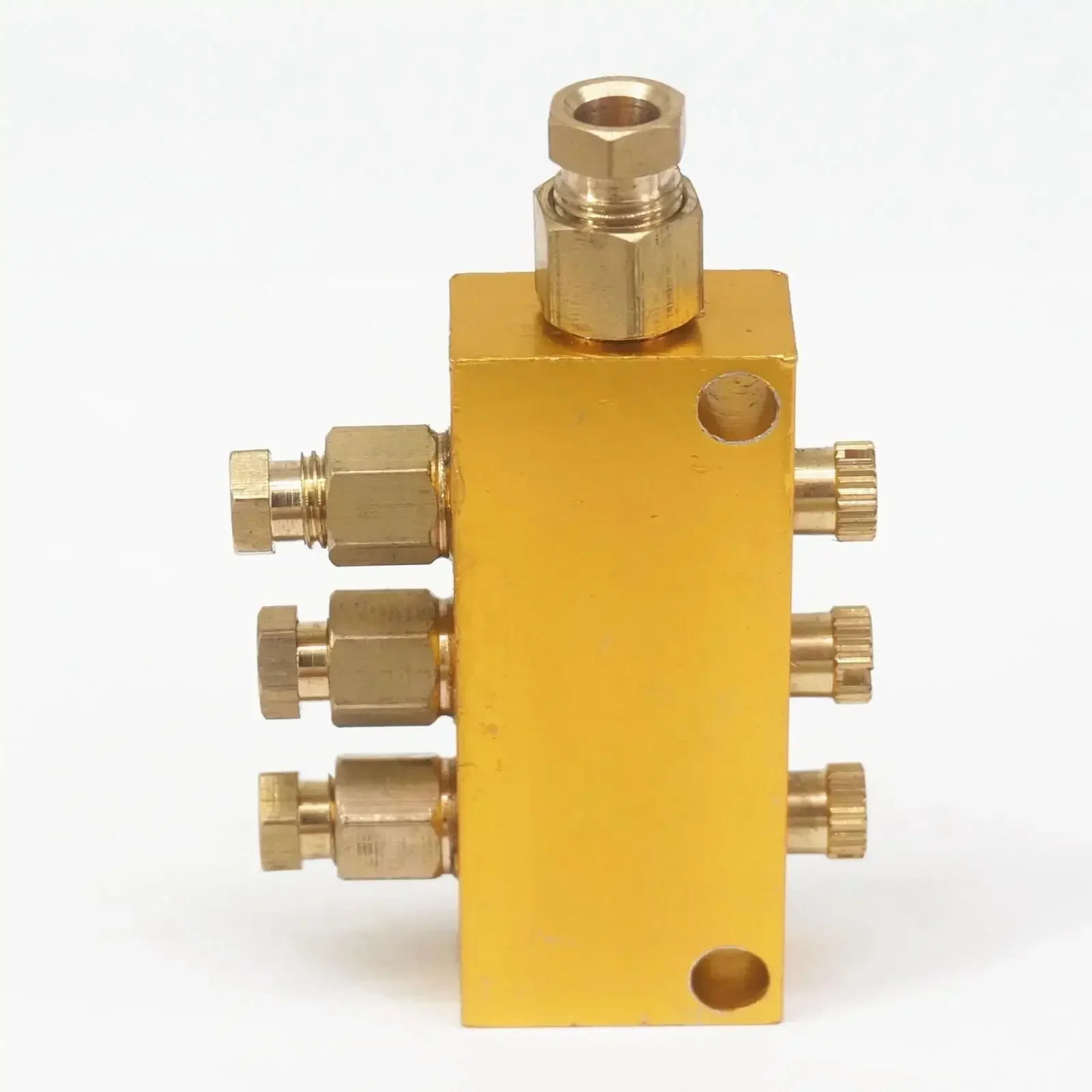 Aluminum 2/3/4/5/6/7/8/10 Way Adjustable Lube Oil Piston Distributor Value Manifold Block 6mm In 4mm Out Centralized Lubrication