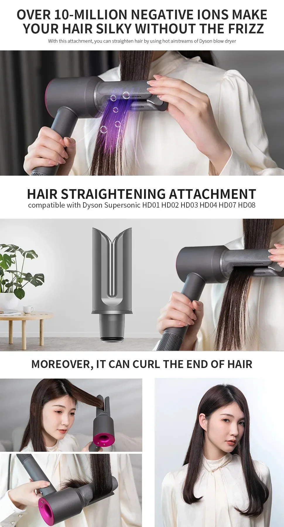 Dyson Hair Curling Attachment For Blow Dryer For Dyson Straight - Main Image