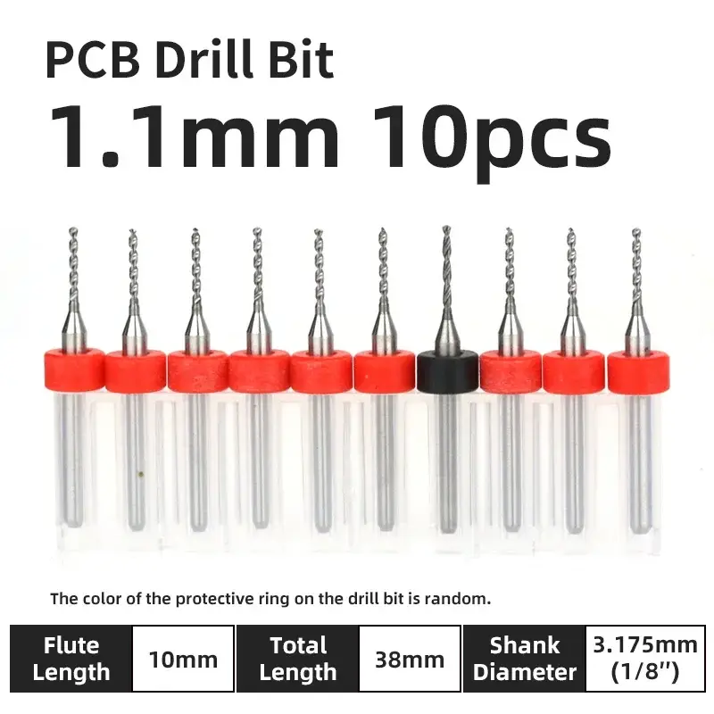10pcs PCB Drill Bit Set Carbide Micro Drills For Printed Circuit Board 1/8" Fixed Shank Mini CNC Tungsten Steel Bits 0.1-3.175mm image 32