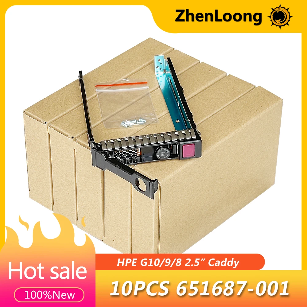 Bandeja de Hdd Caddy para hp Dl380 g8 G10 g9 651699 Dl360p Chip Led 651699001 Ml350e Ml310e 651687-001 2.5 Pol Sff Sas Sata 10 Pcs