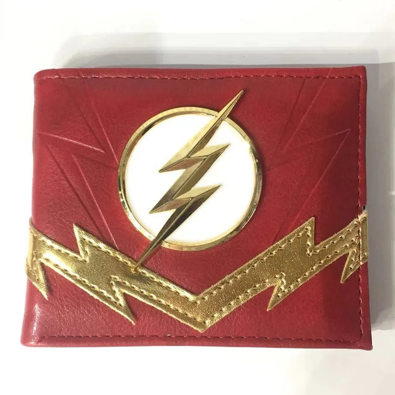Новый кошелек The Flash крутой дизайн Мультяшные аниме кошельки короткий с карманом