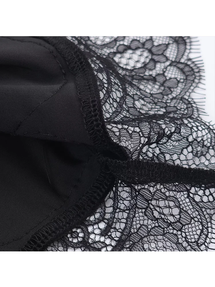 Elegant Women Velvet Lace Evening Dress Sexy Suspender Backless Slim Irregular Dress 2026 New Fashion Ladies Party Club Dress