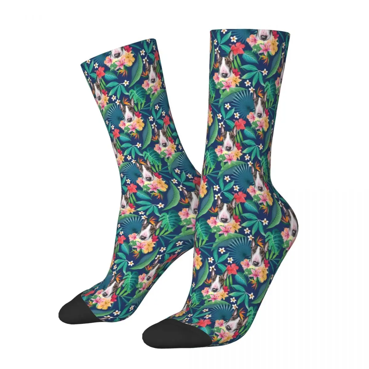 

Tropical Brindle English Bull Terrier Dog Socks Male Mens Women Autumn Stockings Polyester