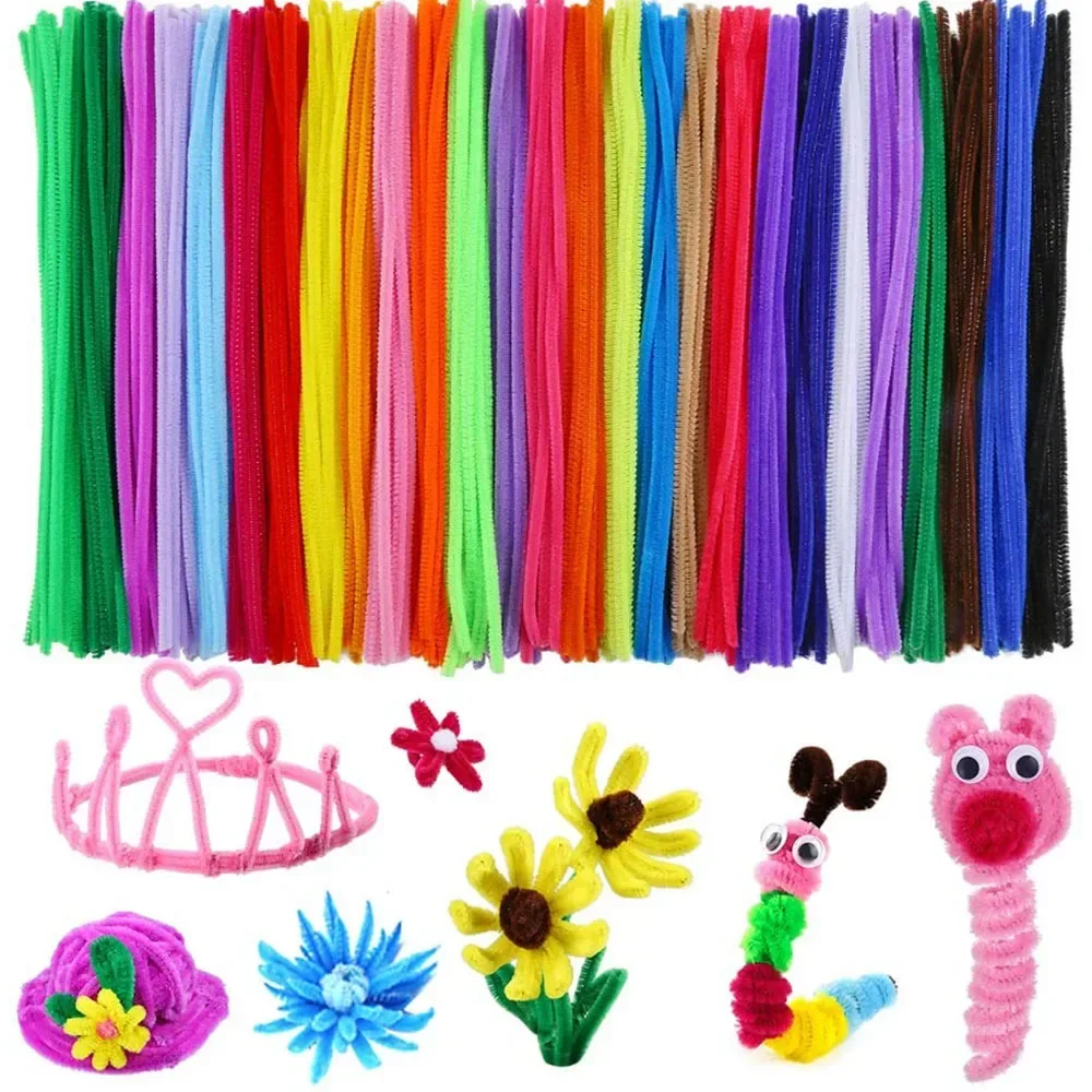 Multicolor Pipe Cleaners Chenille Stems Pipe For DIY Art Creative Crafts Decorations Creative School Children's Projects 100Pcs