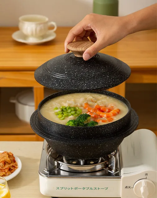 Korean Stone Pot Bibimbap Medical Stone Nonstick Pot Gas Induction Cooker  Stew Pot Kitchen Cookware Clay Pot for Cooking - AliExpress