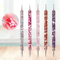 5Pcs/Set Ergonomics Nail Pen Acrylic Nail Painting Pen Creative Easy to Use Nails Designs Dual Ended Drawing Manicure Tools 1