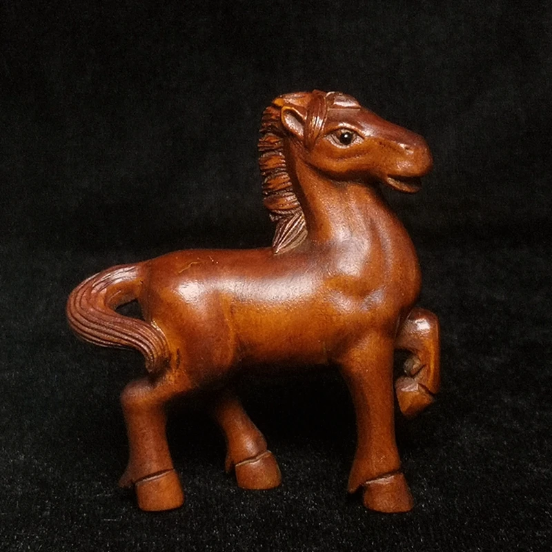 

Китайская фигурка лошади из бокса ручной работы, коллекция Netsuke, высота 6,2 см
