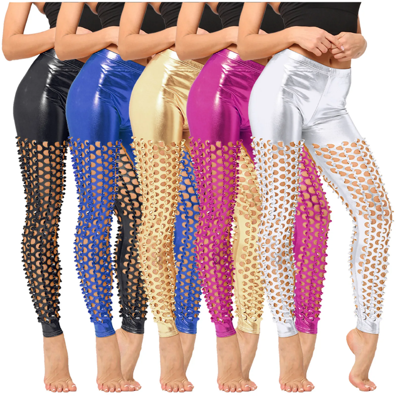 Legging pailletten zilver - SEP Feestartikelen
