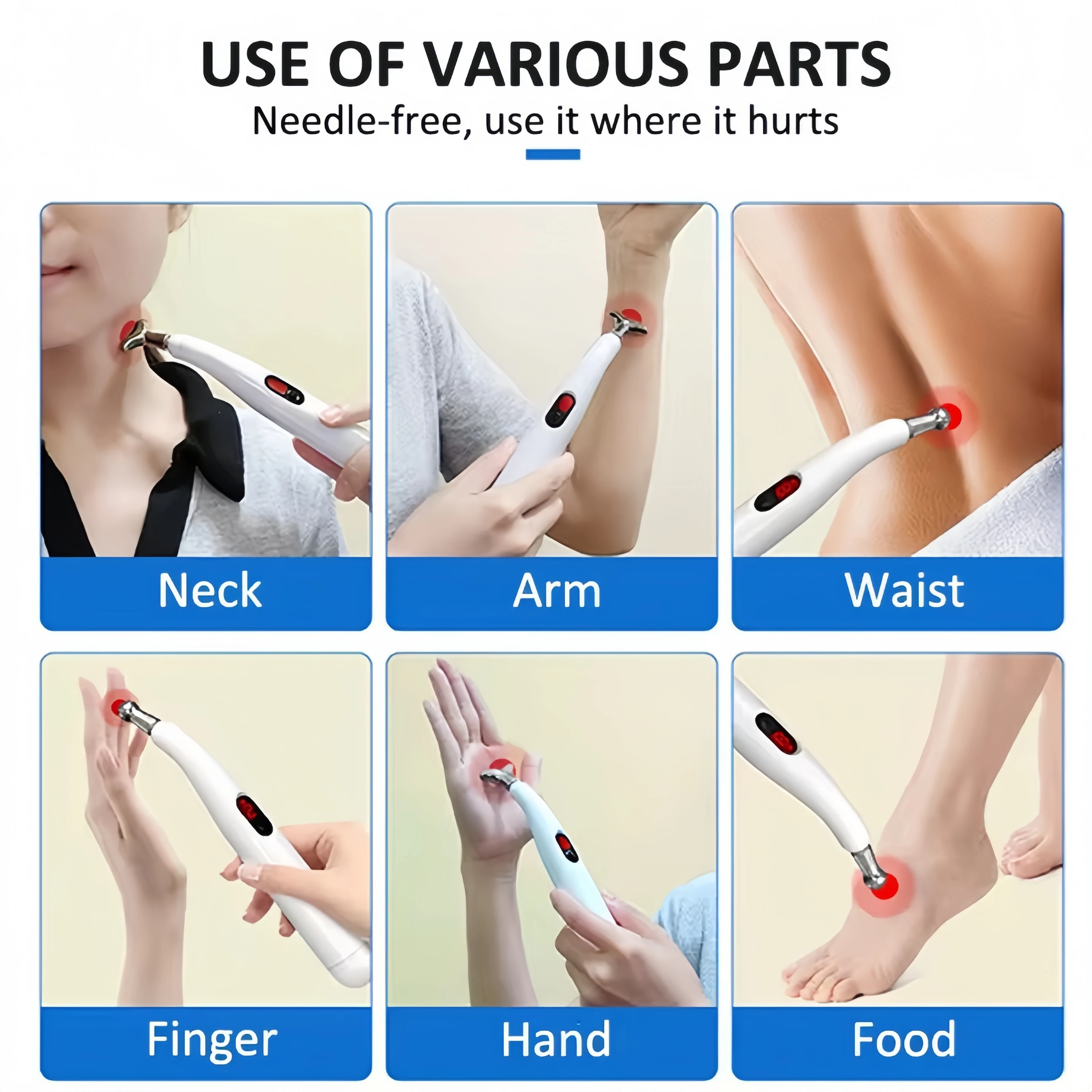 Electronic Acupuncture Pen 5/8/10 In 1 Massage Acupuncture Pen Electronic Acupuncture Point Pen Meridian Energy Acup Massager MultiFunction Massage