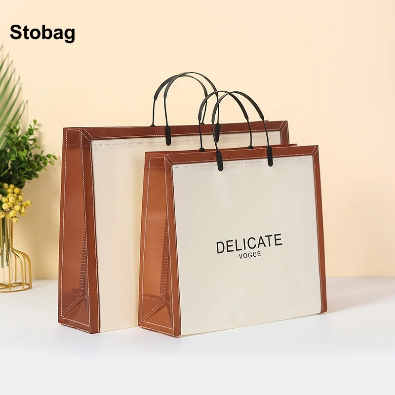 

50 шт., нетканые сумки-тоуты для покупок StoBag
